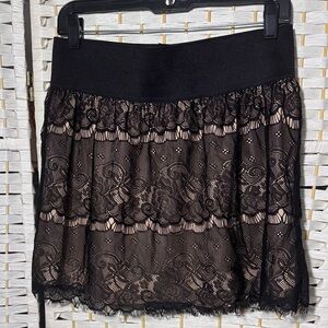 NWOT Xhilaration Black Lace Mini Skirt